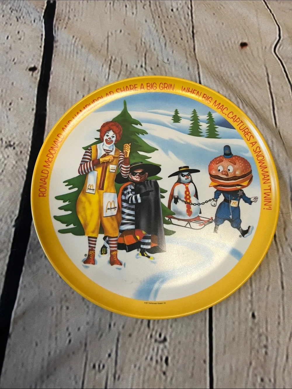 Vintage 1977 McDonald’s Lexington Plate Ronald McDonald Hamburglar Big Mac 10